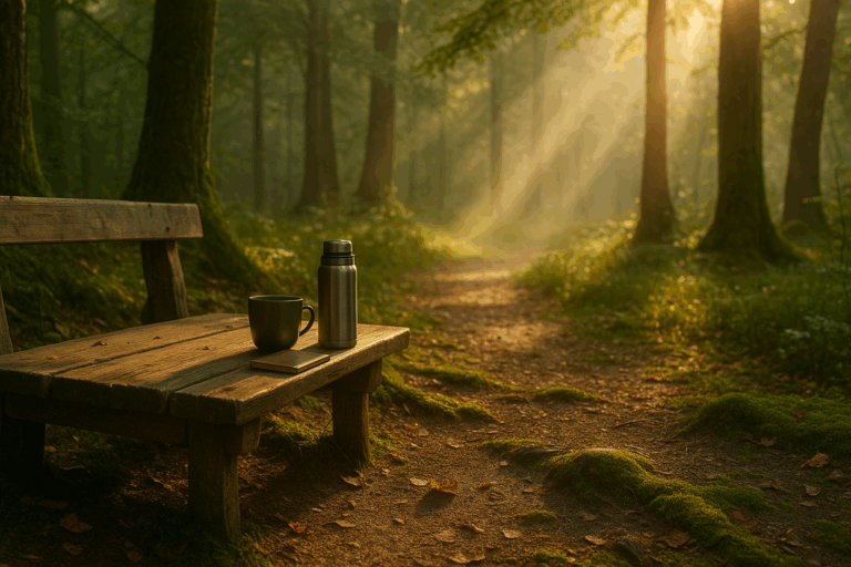 Achtsamer Start in den September – Erdung durch Natur, Journaling und warme Rituale für neue Klarheit.