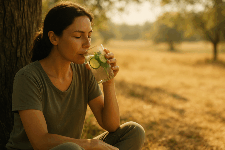 im Schatten eines Baumes