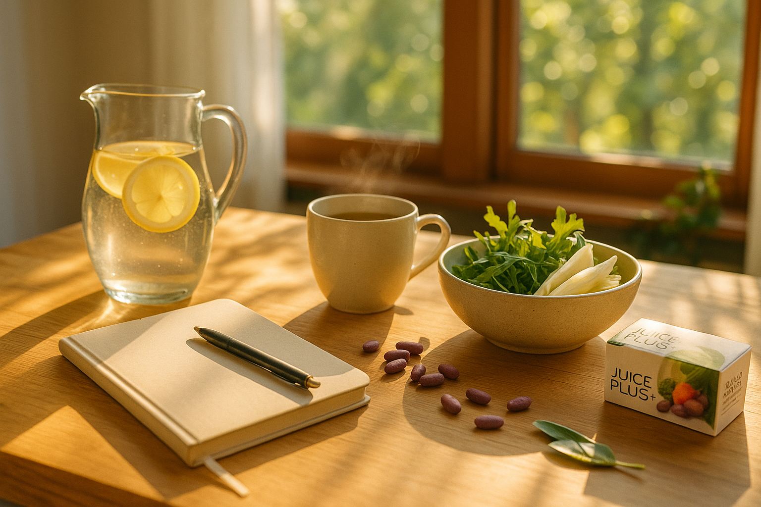 sonnendurchfluteter Küchentisch